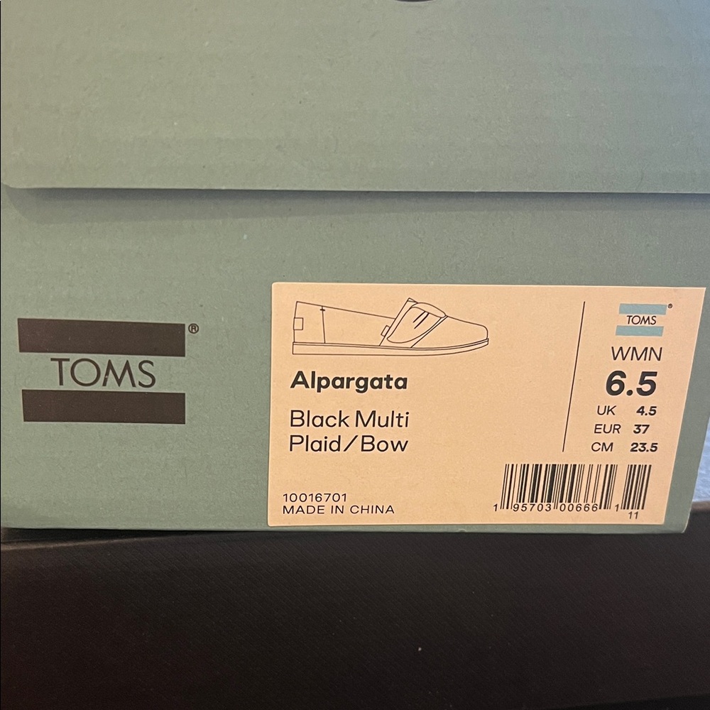 TOMS Alpargata Black Broacade Women's Slip-On - Black Multi